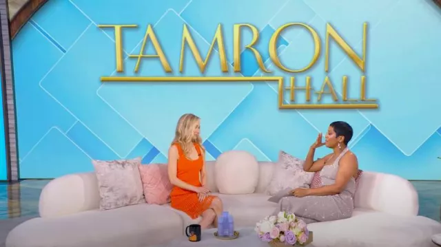 Mini-robe en tricot transparent Milly portée par Whitney Bower telle qu’elle a été vue au Tamron Hall Show le 29 mai 2025