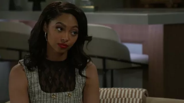 Zara Lace Top worn by Dana "Leslie" Thomas (Colby Muhammad) as seen in Beyond the Gates (S01E63)