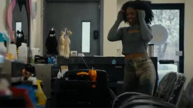 G Star Viktoria Jeans usados por Rhonda (Nona Parker Johnson) como se ve en Mayor of Kingstown (S03E06)