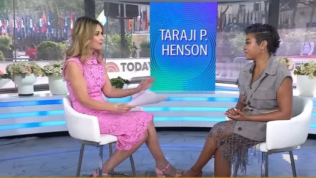 Brunello Cucinelli Glistening Embroidery Dress worn by Taraji P. Henson as seen in Today on June 4, 2025
