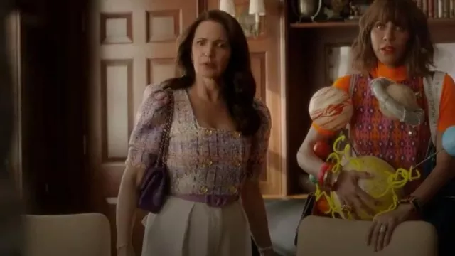 Smythe Cropped Db Jacket worn by Charlotte York (Kristin Davis) as seen in And Just Like That… (S03E02)