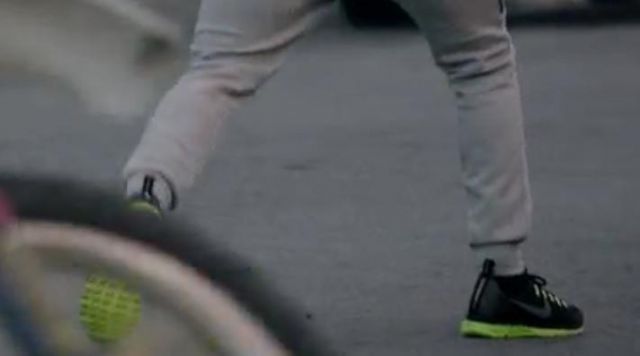La paire de sneakers Nike Lunarglide 4 portée pour courir par Adonis Johnson (Michael B. Jordan) dans le film Creed : L'héritage de Rocky Balboa