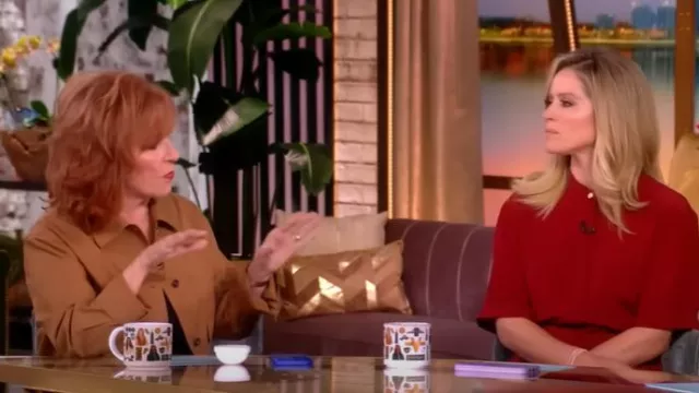 Theory Crop Work Jacket worn by Joy Behar as seen in The View on June 6, 2025