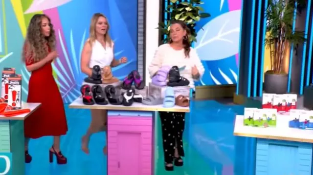 Zara Polka Dot Midi Skirt worn by Gretta Monahan as seen in The View on June 9, 2025