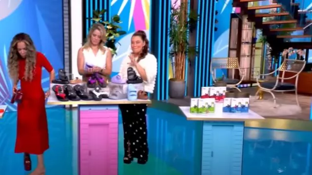 Gucci Horsebit Platform Leafer Slingbacks worn by Sunny Hostin as seen in The View on June 9, 2025