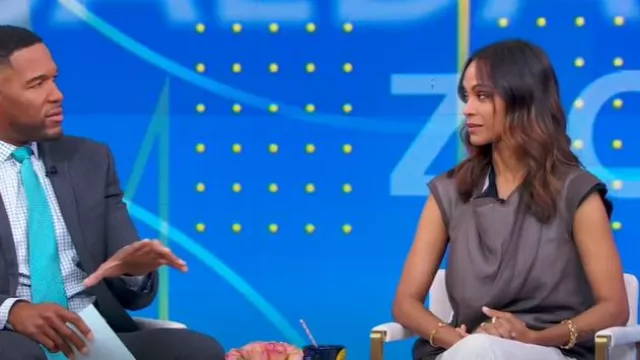 The Row Inawa To worn by Zoe Saldana as seen in Good Morning America on June 4, 2025