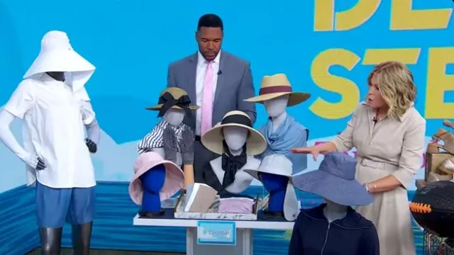 Vestido camisero midi con cinturón de mezclilla Akris, usado por Tory Johnson, como se vio en Good Morning America el 11 de junio de 2025.