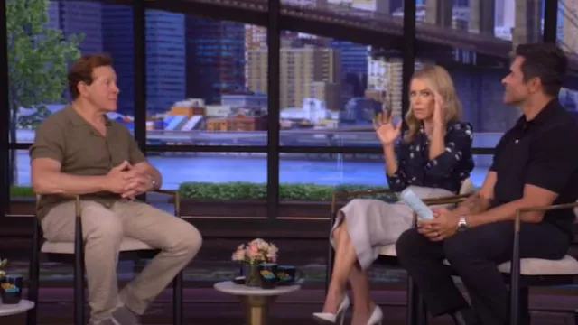 Zadig & Voltaire Touch Polka-Dot-Printed Silk Tunic worn by Kelly Ripa as seen in LIVE with Kelly and Mark on June 6, 2025