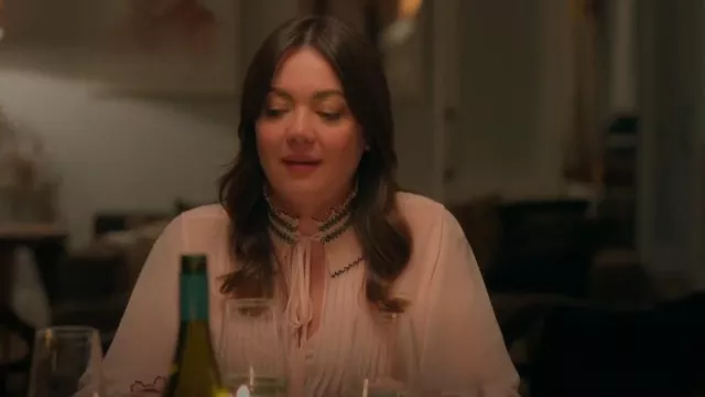 Sandro Paris Jacinthe Top worn by Lucy (Emma Lung) as seen in Strife (S02E08)