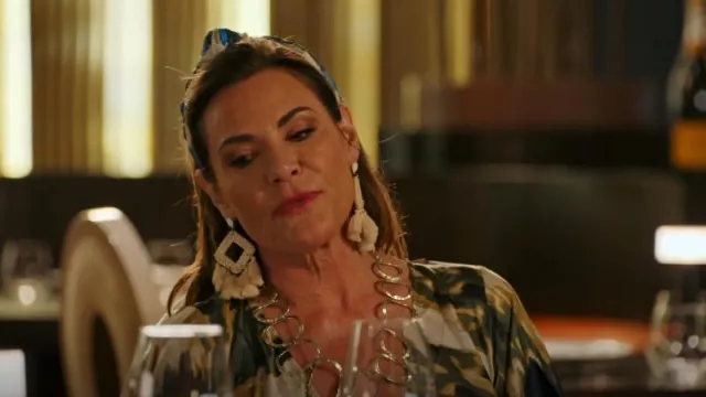 Moda Estilo Bohemio Hecho a Mano Con Cuentas Borla Pendientes de Botón Largos usados por Luann de Lesseps como se ve en Love Hotel (S01E08)