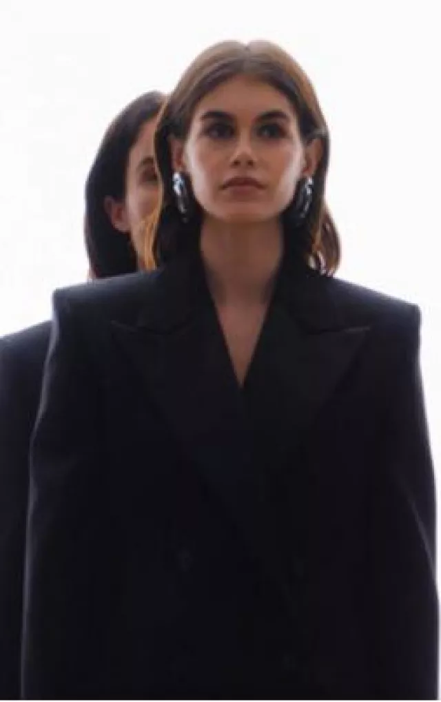 Givenchy Jacket in Wool worn by Kaia Gerber at Givenchy Fall Campaign post on June 11, 2025