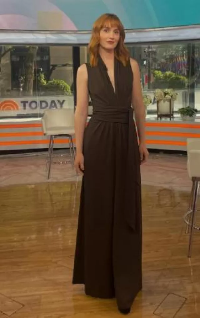 Michael Kors Palazzo Jumpsuit worn by  Leighton Meester at The Today Show post on June 11, 2025