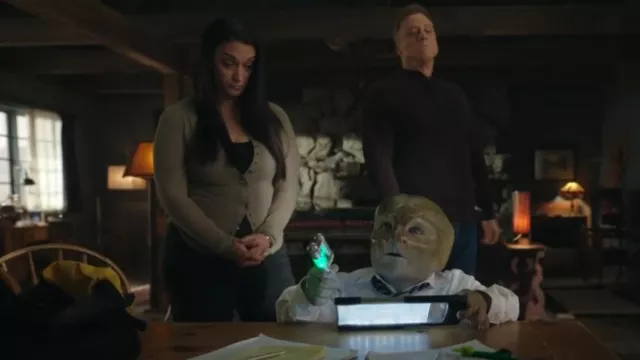 Free People Going Places Cardigan worn by Asta Twelvetrees (Sara Tomko) as seen in Resident Alien (S04E03)