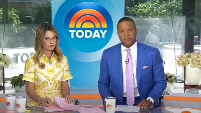 Bottega Veneta Metal Hexagonal Aviator worn by Savannah Guthrie as seen in Today on June 24, 2025