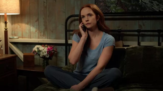 Rag & Bone U-Neck T-Shirt worn by Maggie Sullivan (Morgan Kohan) as seen in Sullivan's Crossing (S03E09)