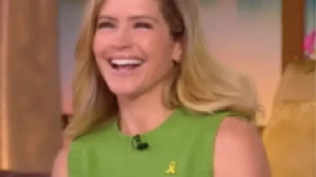 The View 2025 Sara Haines Tomato Vest of Self - Co-Host (Sara Haines) in The View (S28)