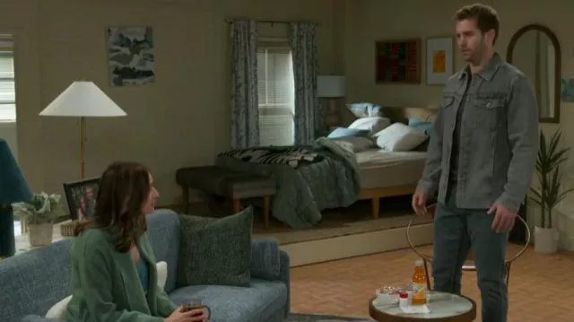 Michael Kors Regular-Fit Denim Shirt Jacket worn by Derek Baldwin (Ben Gavin) as seen in Beyond the Gates (S01E76)