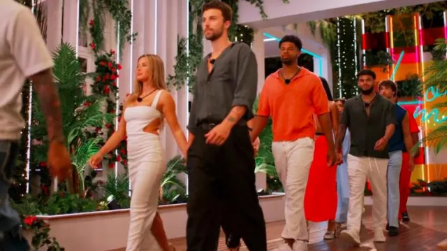 Meshki Adoria Sequin Cut Out Maxi Dress worn by Iris Kendall as seen in Love Island (S07E22)