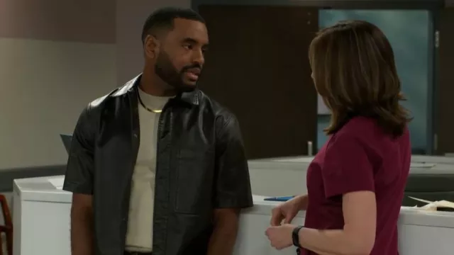 Zara Faux Leather Overshirt worn by Andre Richardson (Sean Freeman) as seen in Beyond the Gates (S01E83)