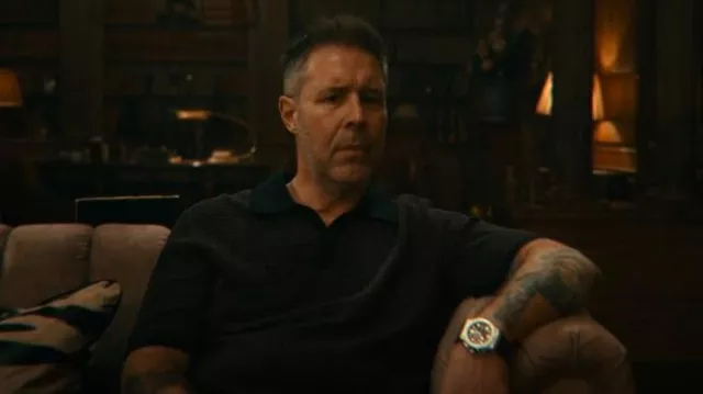 Rag & Bone Hayes Polo Sweater worn by Kevin Harrigan (Paddy Considine) as seen in MobLand (S01E02)