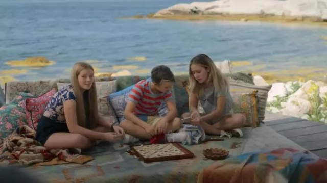 Cupshe High Neck Zipper Short Sleeve One Piece Swimsuit Bathing Suit worn by Bonnie SInclair (Emerson MacNeil) as seen in We Were Liars (S01E08)