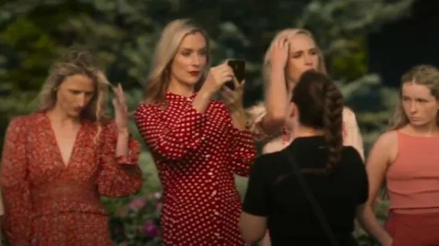 Veronica Beard Lex Dot Print Midi Dress worn by Penny Sinclair (Caitlin Fitzgerald) as seen in We Were Liars (S01E08)
