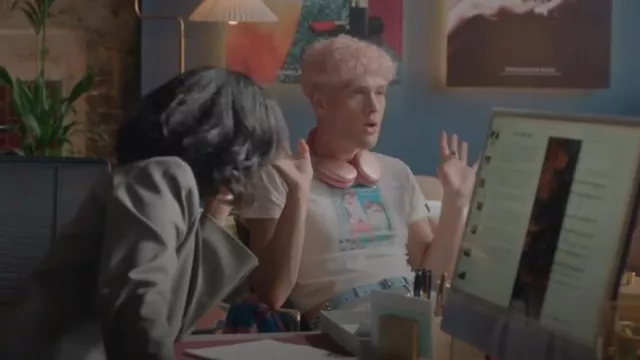 Collusion Unisex Studded Belt worn by Gaz(Dean-Charles Chapman) as seen in Too Much (S01E02)