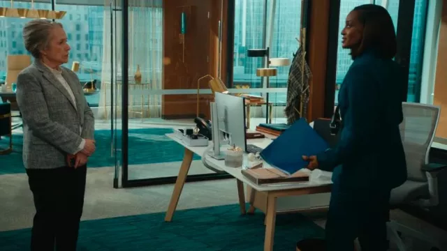 Kobi Halperin Alexi Pants In Sea Moss worn by Olympia Lawrence (Skye P. Marshall) as seen in Matlock (S01E08)