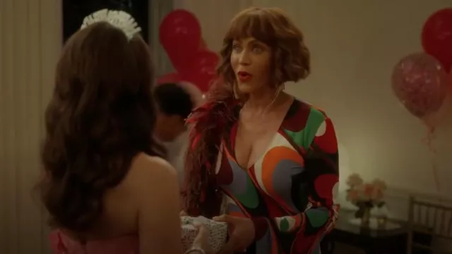 Pucci Printed Bell-Sleeve Gown worn by Lisa Todd Wexley (Nicole Ari Parker) as seen in And Just Like That… (S03E07)