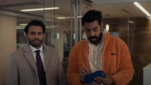 Topman Fleece Shearling Jacket worn by Raj Dar (Saagar Shaikh) as seen in Deli Boys (S01E01)