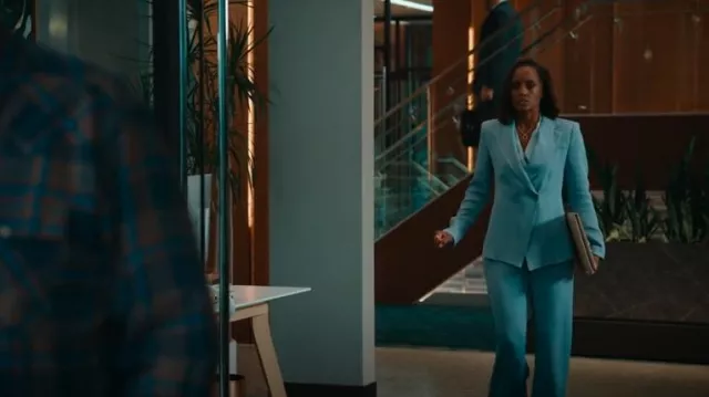 Emporio Armani Jacquard Trousers worn by Olympia Lawrence (Skye P. Marshall) as seen in Matlock (S01E15)