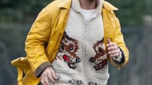 Movie Project Hail Mary Ryan Gosling Yellow Leather Jacket worn by Ryland Grace (Ryan Gosling) in Project Hail Mary
