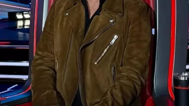 Brown Leather Jacket of Self - Coach (Michael Bublé) in The Voice (S28)