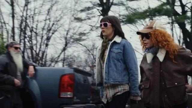 Levi's Premium Original Sherpa Trucker Jacket worn by Charlie Cale (Patti Harrison) as seen in Poker Face (S02E12)