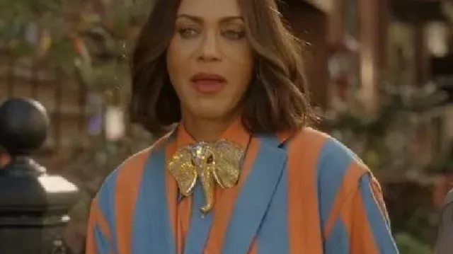 And Just Like That Nicole Ari Parker Striped Blazer of Nicole Ari Parker in And Just Like That...