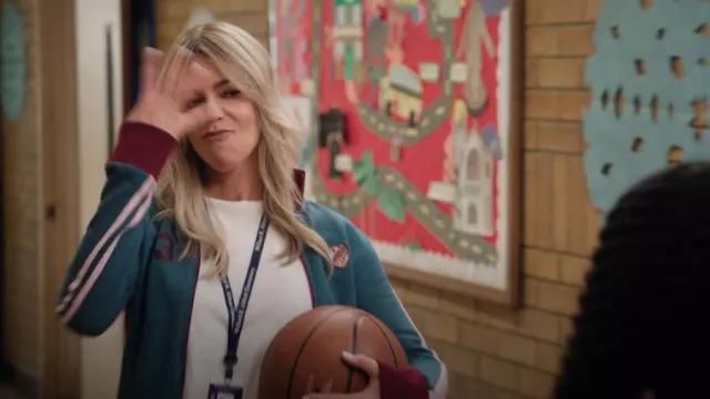 Jaded London Football Zip Track Top worn by Deandra 'Dee' Reynolds (Kaitlin Olson) as seen in It's Always Sunny in Philadelphia (S17E01)