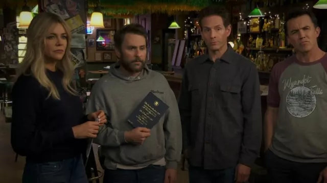 NA-KD Long Sleeve Detail Knitted Top worn by Deandra 'Dee' Reynolds (Kaitlin Olson) as seen in It's Always Sunny in Philadelphia (S17E02)