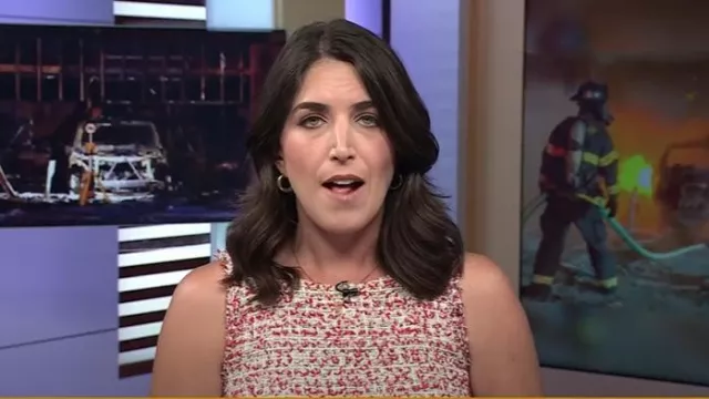 Vestido recto de tweed texturizado de Ann Taylor usado por Liz Kreutz como se ve en Today el 21 de julio de 2025