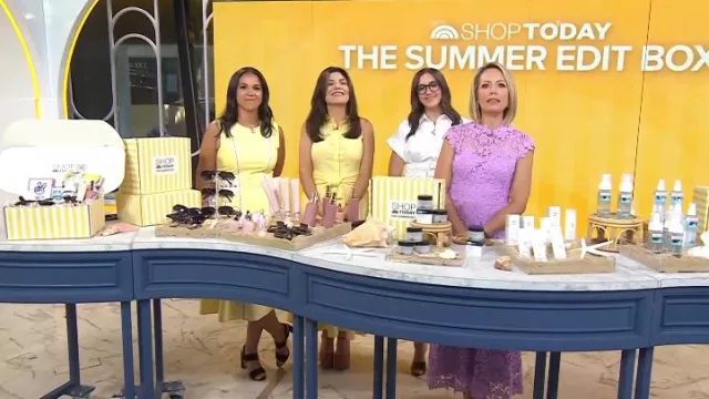 Larroudé Pixie Ankle Strap Platform Pump worn by Adrianna Barrionuevo Brach as seen in Today on  July 21, 2025