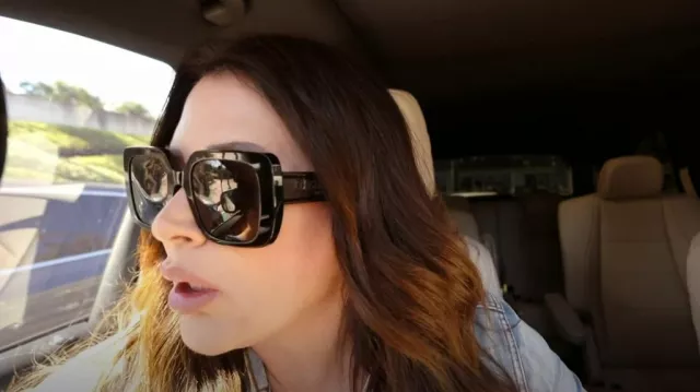 Gafas de sol Dior Wildior S3U 55mm Square usadas por Emily Simpson como se ve en The Real Housewives of Orange County (S19E02)