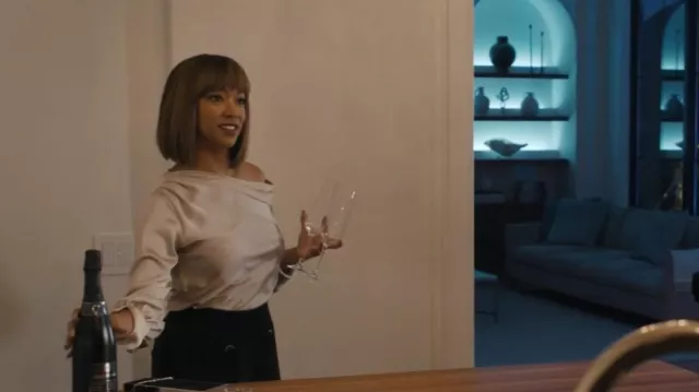 Simkhai Alice One Shoulder Top worn by Megan (Sonequa Martin-Green) as seen in Accused (S02E08)