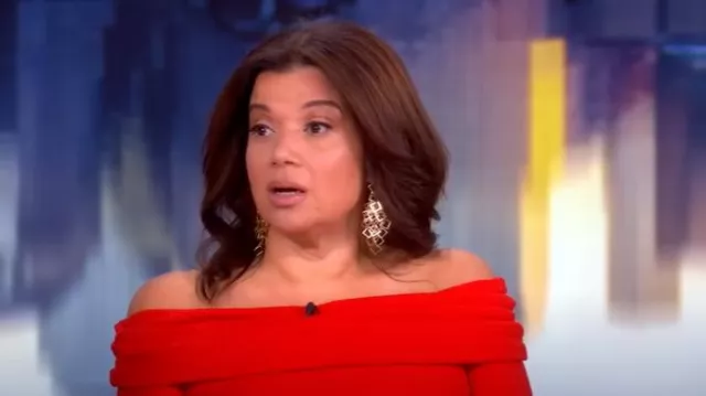 Adam Marc Jewels Boucles d’oreilles chandelier en losange portées par Ana Navarro comme on le voit dans The View le 7 juillet 2025