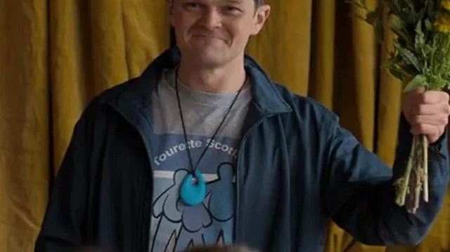 I Swear 2025 John Davidson Blue Jacket worn by John Davidson (Robert Aramayo) in I Swear