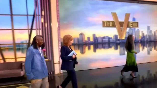 Pantalones cortos rectos Renzo de Veronica Beard usados por Joy Behar como se ve en The View el 17 de julio de 2025