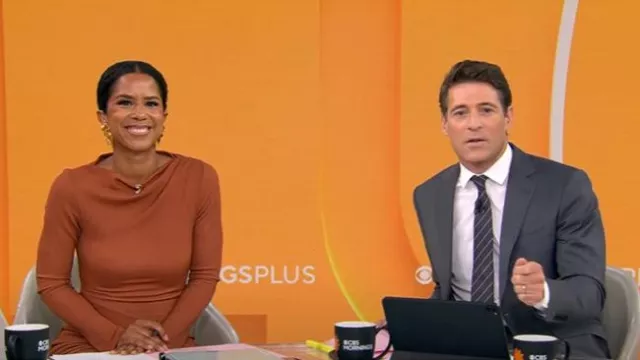 Vestido Suboo Jacki usado por Adriana Díaz como se ve en CBS Mornings el 21 de julio de 2025