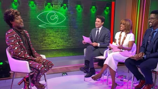 Good American Ribbed Terry Midi Dress worn by Gayle King as seen in CBS Mornings on July 21, 2025