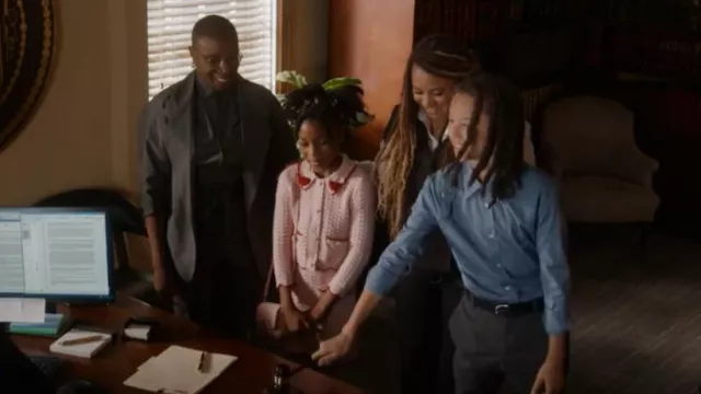Self Portrait Textued Knit Heart Skirt worn by Mara Driskell (Askyler Bell) as seen in 9-1-1 (S08E18)