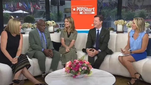 J. Crew Crossover A-Line Wrap Mini Skirt portée par Dylan Dreyer comme on le voit dans Today le 22 juillet 2025