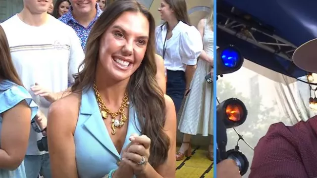 Alice + Olivia Donna Halter Vest worn by Kendra Scott as seen in Today on  July 25, 2025