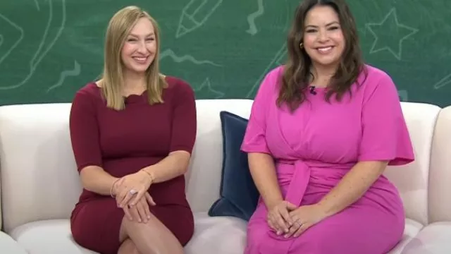 Eloquii Cross Front Flutter Sleeve Dress worn by Kristin Gallant as seen in Today with Jenna & Friends on  July 25, 2025